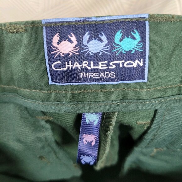 Charleston Threads Pants Men’s 36x30 Green Chino Embroidered Christmas Holiday - Picture 9 of 10